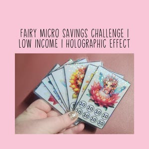 Fairy Micro Savings Challenge 10PCS | Low Income | Holographic Challenges | Cash Stuffing