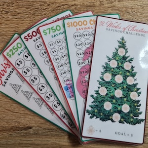 A6 Christmas Savings Challenge Pack 6 PCS