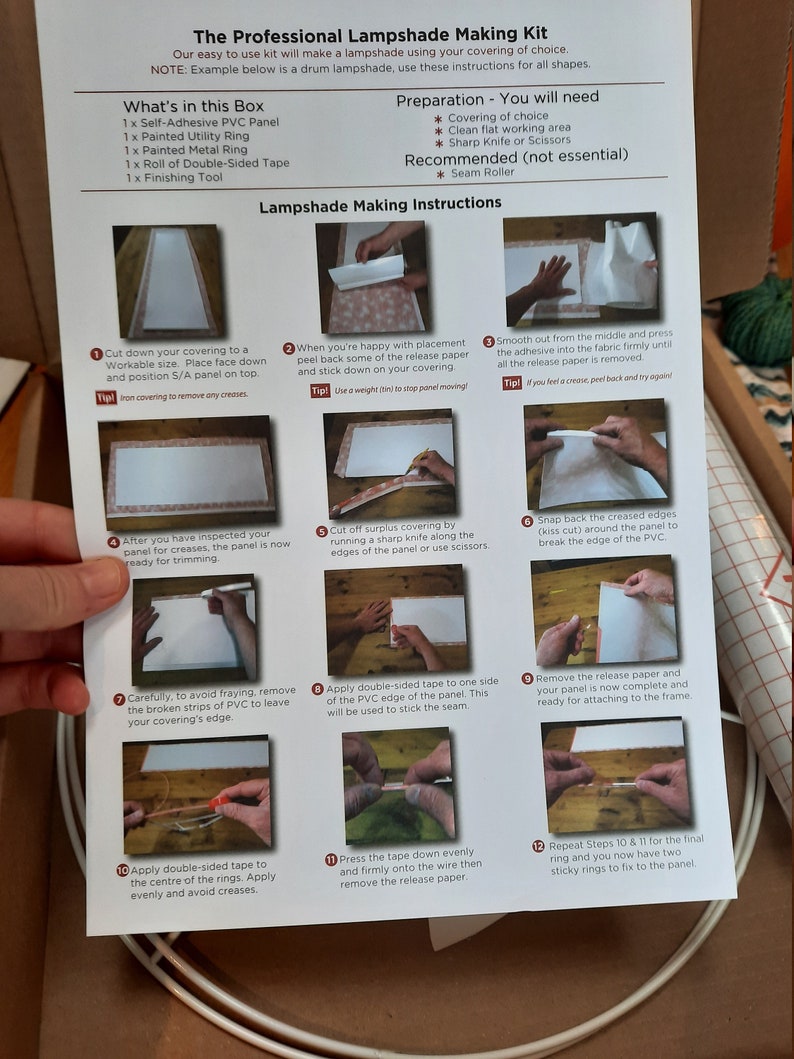 DIY Lampshade Craft Kit, Make Your Own Lamp Shade, 30cm Diameter for a ...