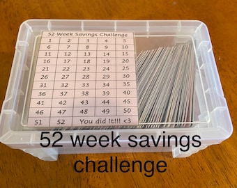 52 Mini Envelope Savings Challenge Kit