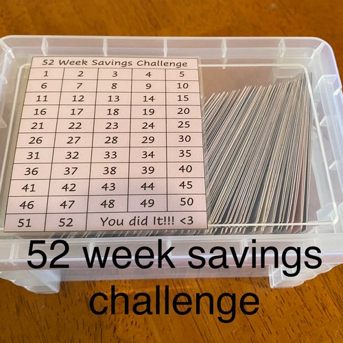 100 Envelope Savings Challenge Box - Etsy