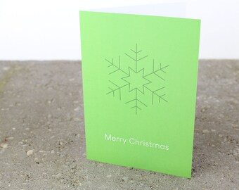 Merry Christmas | Snowflake | Greeting card | Including matching envelope | Double greeting card | Dutch Design | Snow crystal