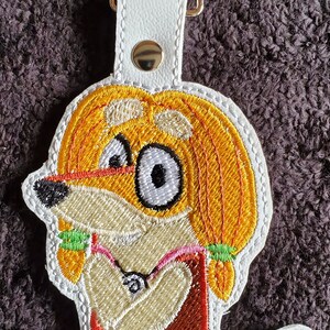 Inspired by Cartoon Blue Dog and Friends Fully Embroidered Key Fobs. - Etsy