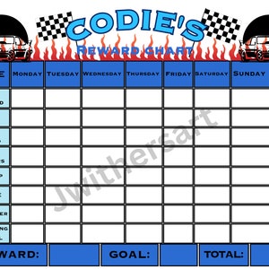 Childrens reward chart | Downloadable | Printable | Printable reward chart