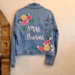 Personalised denim jacket | Custom Jacket | Hand painted denim jacket