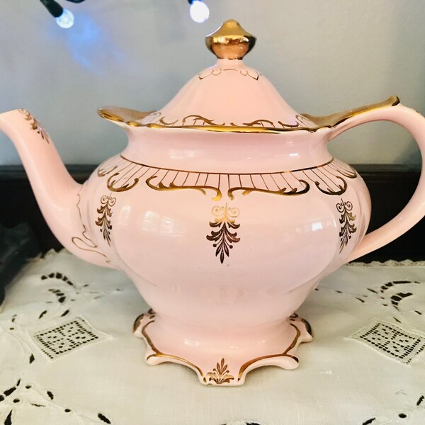 Pink Sadler Teapot Etsy