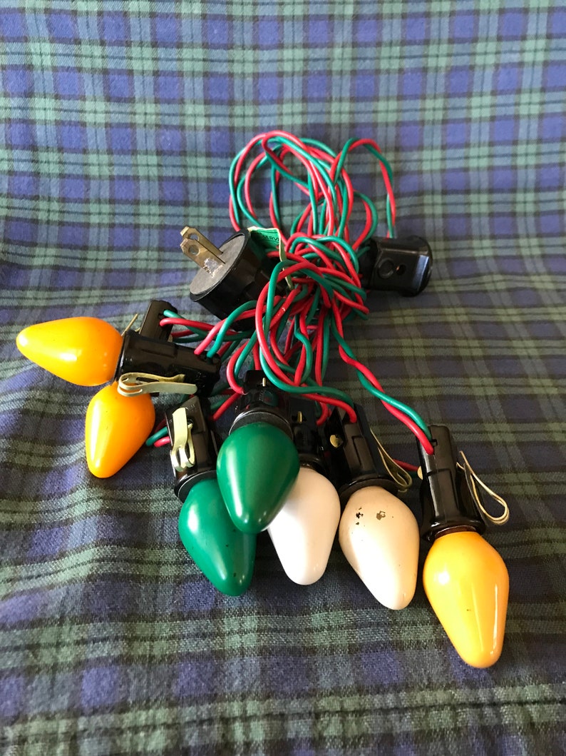 Vintage String of Amico 7 Christmas Lights 1950s Christmas Etsy