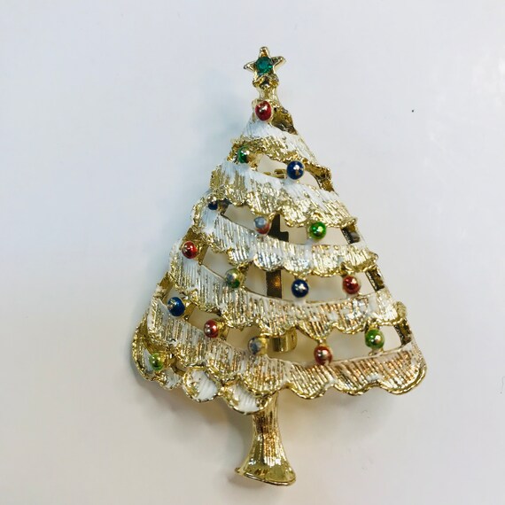 Vintage 1970s Gerry's Gold Colored Christmas Tree… - image 4