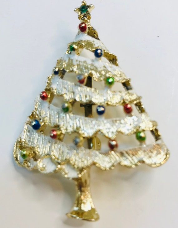 Vintage 1970s Gerry's Gold Colored Christmas Tree… - image 2