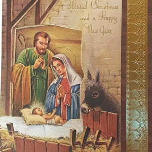 Vintage 1960s Christmas Pop-Up Nativity Card