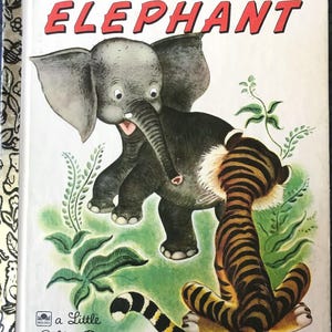 Vintage 1974 Little Golden Book The Saggy Baggy Elephant, Classic Childrens Books