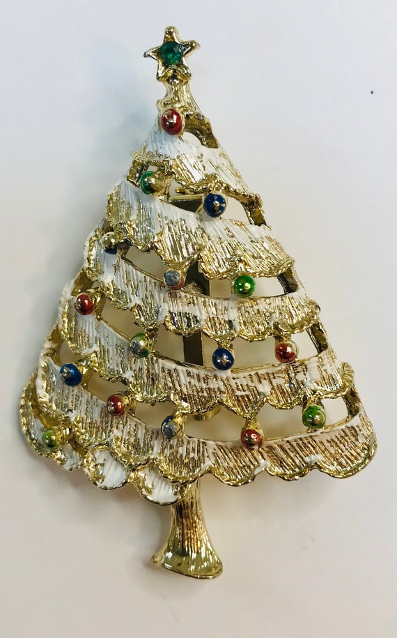 Vintage 1970s Gerry's Gold Colored Christmas Tree… - image 5