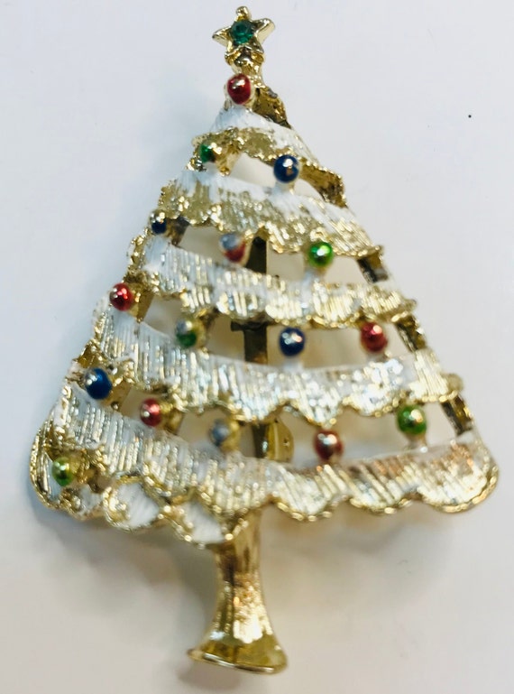 Vintage 1970s Gerry's Gold Colored Christmas Tree… - image 3