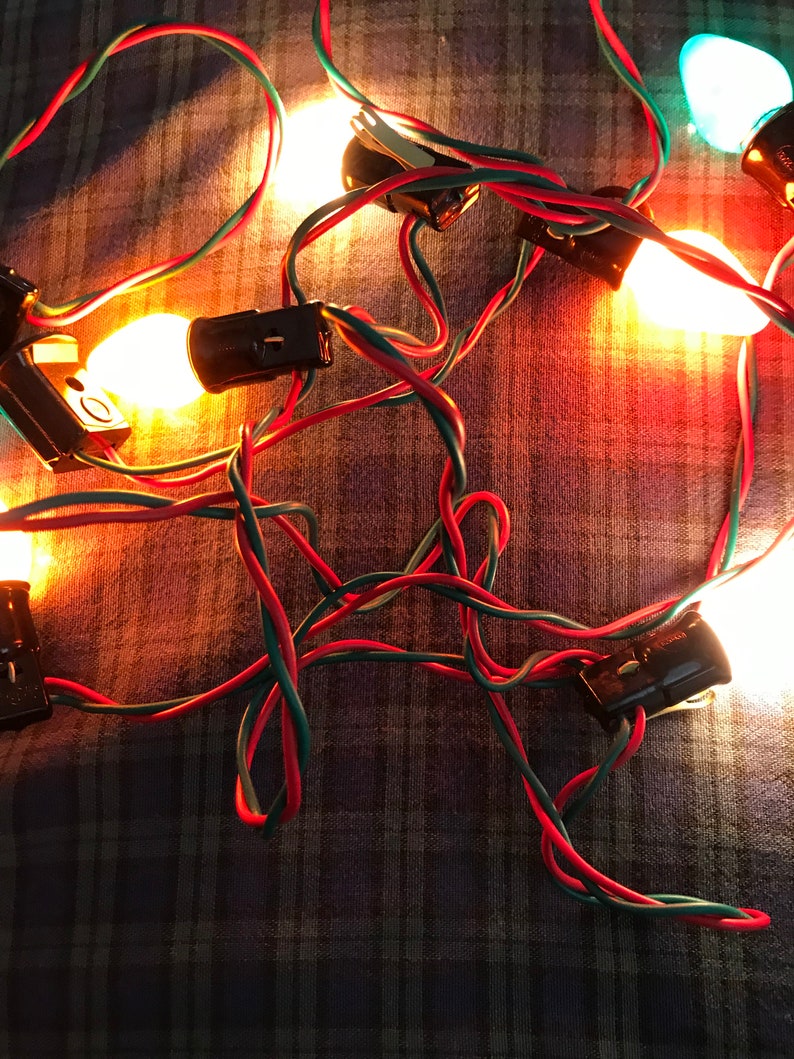 Vintage String of Amico 7 Christmas Lights 1950s Christmas Etsy