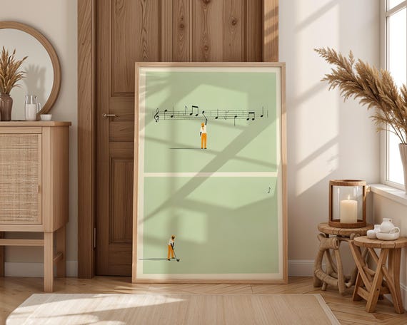 Music Golf Nursery Print: Whimsical Kids Room Art (Digital Download)