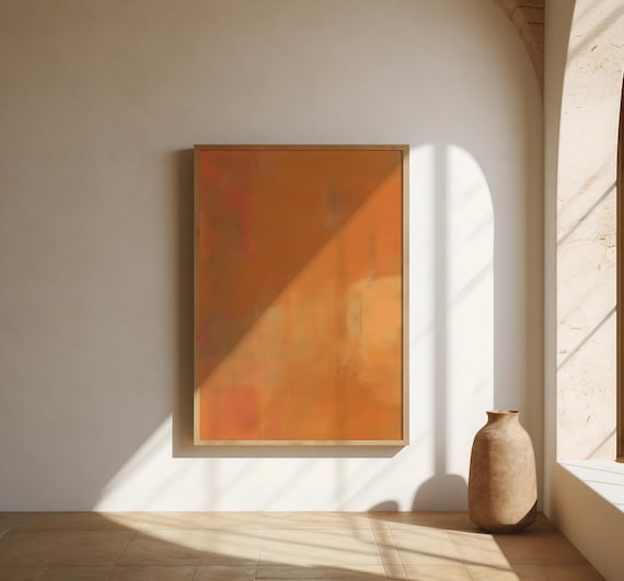 Warm Orange Abstract Wall Art | Fine Art Poster