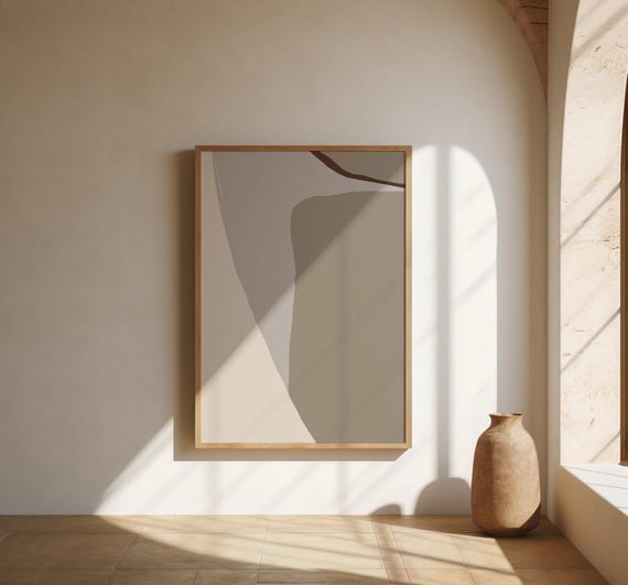 Taupe and Grey Wall Art | Minimalist Color Field – Fine Art Poster Print