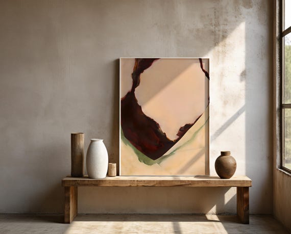 Earth Tone Abstract Wall Art – Framed Poster