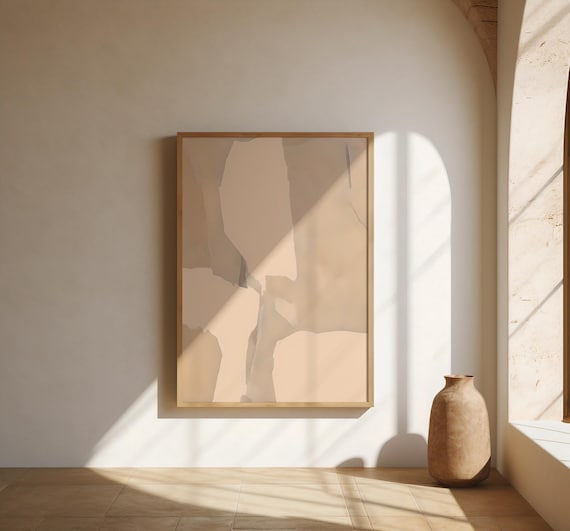 Neutral Abstract Printable Wall Art | Modern Scandinavian Decor | Fine Art Poster
