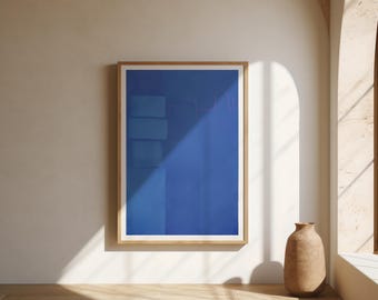 Cobalt Blue Abstract Wall Art | Color Field Minimalist – Fine Art Poster Print