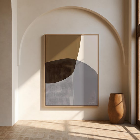 Modern Abstract Neutral Wall Art | Fine Art Poster | Minimalist Geometric Print