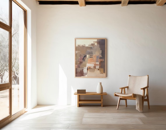 Terracotta Abstract Print | Earthy Organic Modern Wall Art – Digital Download