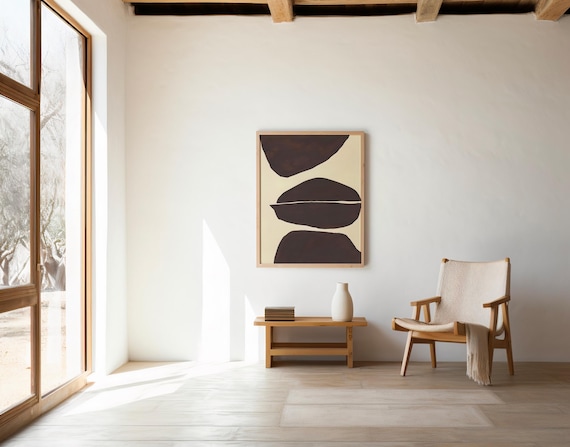 Espresso Wall Art | Balanced Stone Shapes – Printable | Instant Download