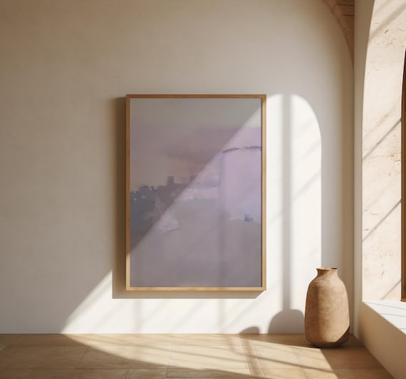 Soft Lavender Neutral Abstract Wall Art | Fine Art Poster