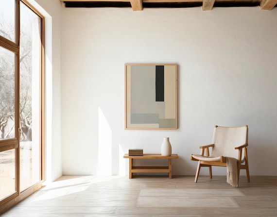 Neutral Minimalist Abstract Wall Art – Digital Download