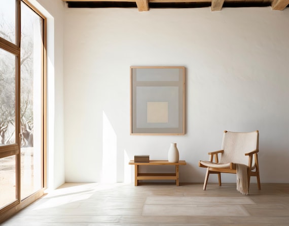 Neutral Beige Minimalist Abstract Wall Art – Digital Download