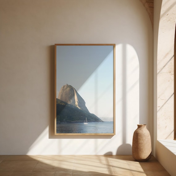 Coastal Brazil Landscape Photography: Digital Download Printable Wall Art for Modern Seaside Decor