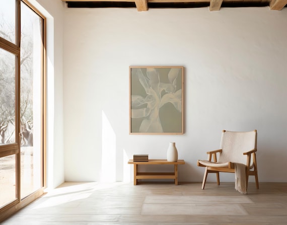 Neutral Sculptural Abstract Wall Art | Soft Beige Modern Print | Digital Download