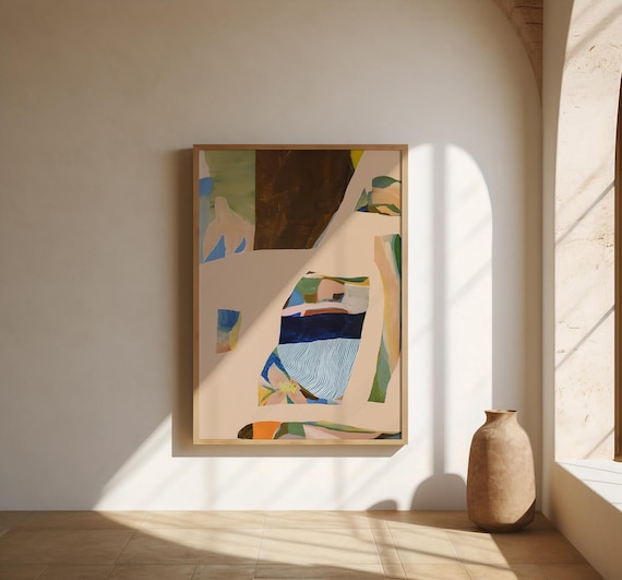 Abstract Color Block Wall Art | Modern Organic Shapes | Fine Art Poster (Frame not included)
