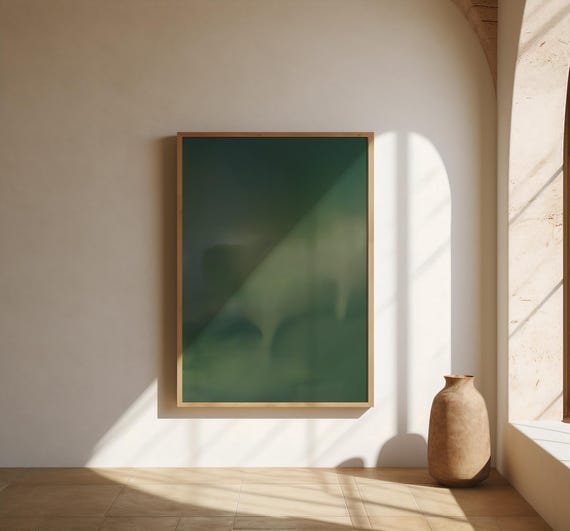 Moody Green Abstract Wall Art | Fine Art Poster