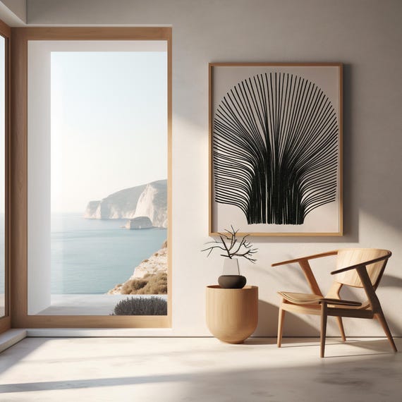 Digital Download | Black and White Abstract Line Art Print