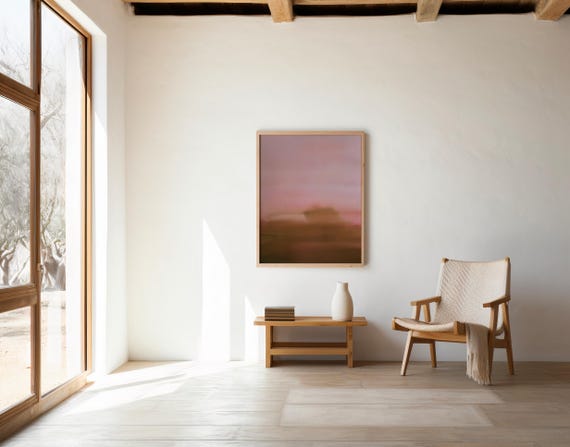 Warm Blush and Earthy Abstract Wall Art – Digital Download