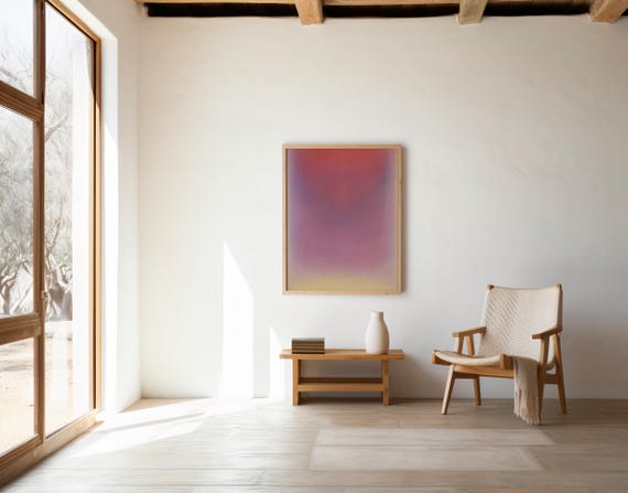 Pink Purple Gradient Print | Dreamy Color Field Wall Art (Digital Download)