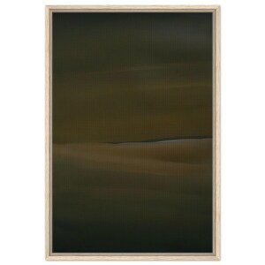 Moody Olive Green Abstract Landscape Wall Art – Framed Canvas image 5