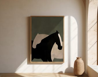 Abstract Horse Silhouette Wall Art | Fine Art Poster