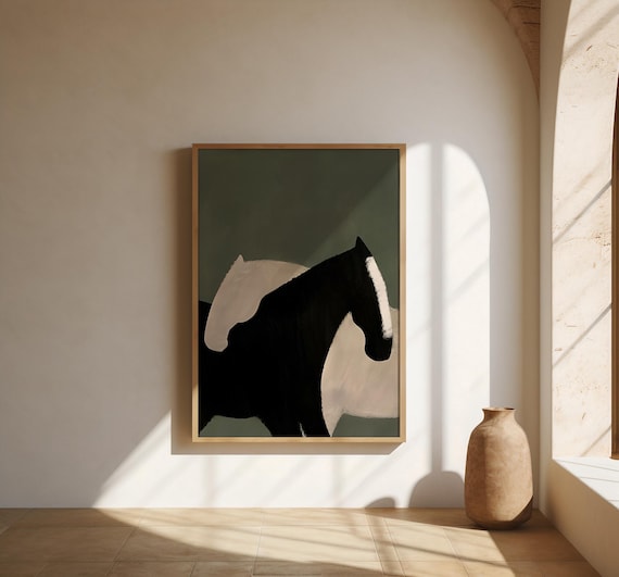 Abstract Horse Silhouette Wall Art | Fine Art Poster