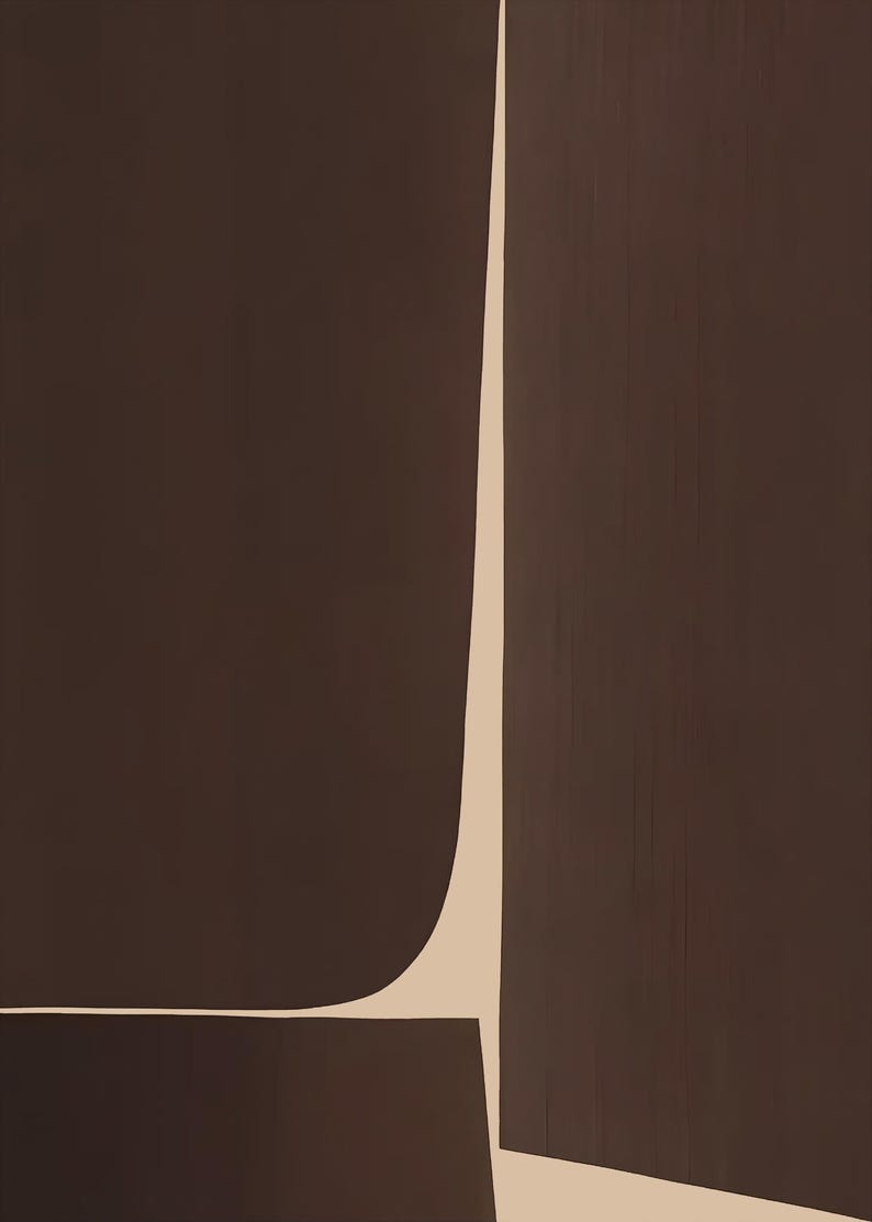 Digital Download: Modern Minimalist Brown Abstract Art Print | Neutral Wall Art | Contemporary Printable Poster image 7