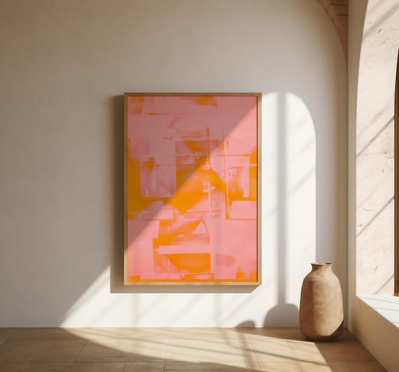 Blush Peach Abstract Wall Art | Fine Art Poster