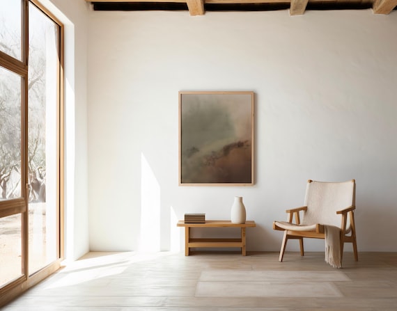 Soft Neutral Abstract with Warm Earth Tones – Digital Download