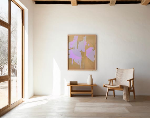 Lavender Blush Abstract Wall Art | Digital Download