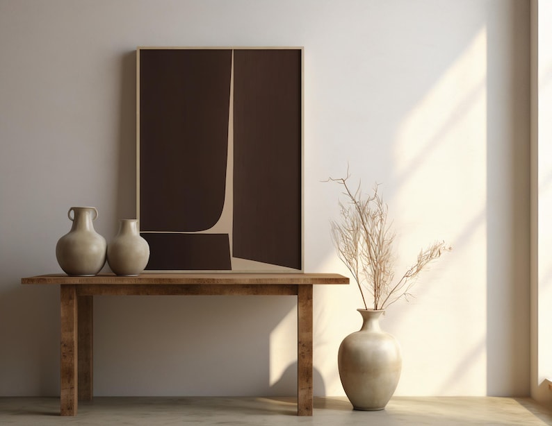 Digital Download: Modern Minimalist Brown Abstract Art Print | Neutral Wall Art | Contemporary Printable Poster image 6