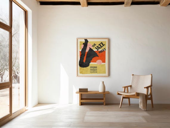 Printable Wall Art | Vintage Jazz Night Poster