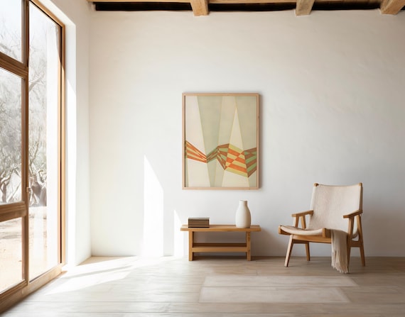 Abstract Geometric Wall Art Printable, Modern Earthy Neutral Art, Minimalist Digital Download