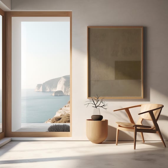 Abstract Earth Tone Art Print: Minimalist Neutral Giclée Poster (Unframed)