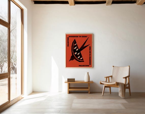 Free Palestine Poster Printable – Political Art Print – Digital Download