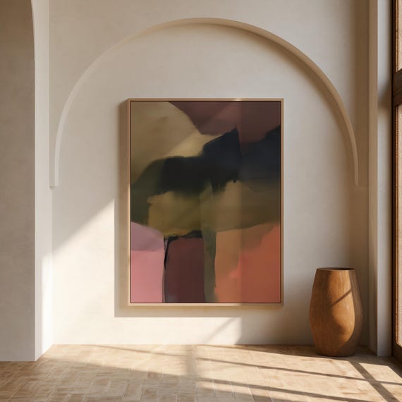 Moody Earth Abstract Wall Art – Canvas or Framed Canvas